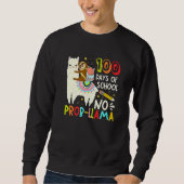 100 Days of School Shirt No Probllama Llama 100th (Voorkant)