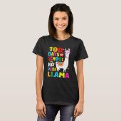 100 Days of School Shirt No Probllama Llama 100th  (Voorkant volledig)