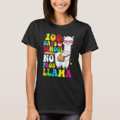 100 Days Of School Shirt No Probllama Llama 100th  (Voorkant)