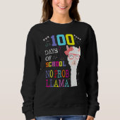 100 Days Of School Shirt No Probllama Llama 100Th  (Voorkant)