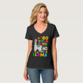 100 Days Of School Shirt No Probllama Llama 100th  (Voorkant volledig)