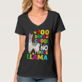 100 Days Of School Shirt No Probllama Llama 100th  (Voorkant)