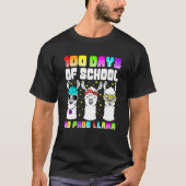 100 Days Of School Shirt No Probllama Llama 100th  (Voorkant)