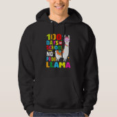 100 Days of School Shirt No Probllama Llama 100th (Voorkant)