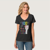 100 Days Of School Shirt No Probllama Llama 100Th (Voorkant volledig)