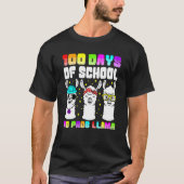 100 Days Of School Shirt No Probllama Llama 100th  (Voorkant)