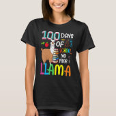 100 Days Of School Shirt No Probllama Llama 100th  (Voorkant)