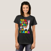 100 Days of School Shirt No Probllama Llama 100th (Voorkant volledig)