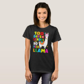100 Days Of School Shirt No Probllama Llama 100th  (Voorkant volledig)