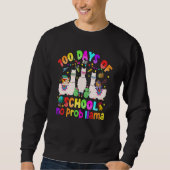 100 Days of School Shirt No Probllama Llama for Te (Voorkant)