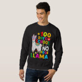 100 Days Of School Shirt No Probllama Llama Funny  (Voorkant volledig)