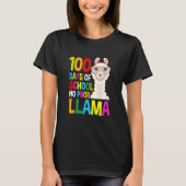 100 Days of School Shirt No Probllama Llama Gifts  (Voorkant)