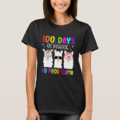 100 Days of School Shirt No Probllama Llama Teache (Voorkant)