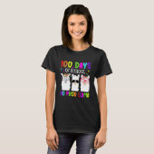 100 Days of School Shirt No Probllama Llama Teache (Voorkant volledig)