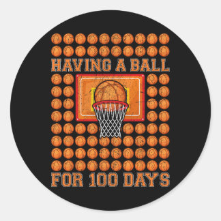 100 Days of School Sketll 100th Day voor Kinder jo Ronde Sticker