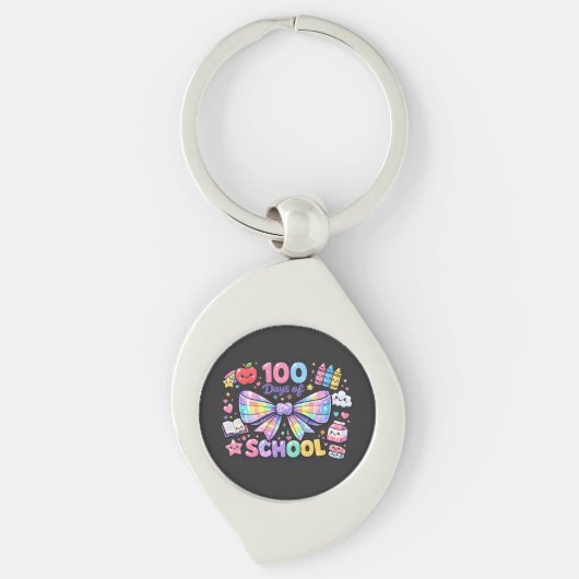 100 Days Of School Sleutelhanger (Voorkant)