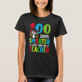 100 Days Of School Smarter Just Ask My Teacher Fun T-shirt (Voorkant)