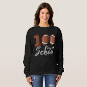 100 Days of School Sports Ball Lineman American Fo Trui (Voorkant volledig)