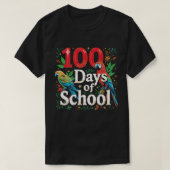 100 Days of School squad bird Student Parrot Zoo T-shirt (Design voorkant)