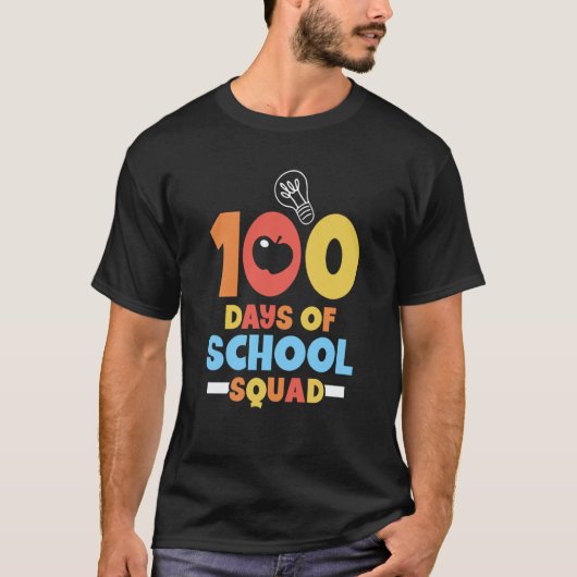 100 Days Of School Squad Cute Class Pupil Kids T-shirt (Voorkant)