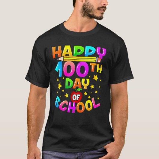 100 Days Of School Teacher 100th Day Of School 1 T-shirt (Voorkant)