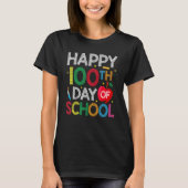 100 Days Of School Teacher and Kids Happy 100th Da T-shirt (Voorkant)