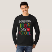 100 Days Of School Teacher and Kids Happy 100th Da T-shirt (Voorkant volledig)