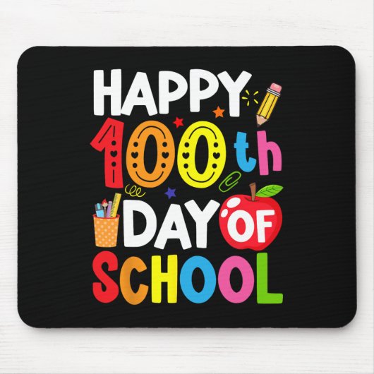 100 Days Of School Teacher And Student Muismat (Voorkant)