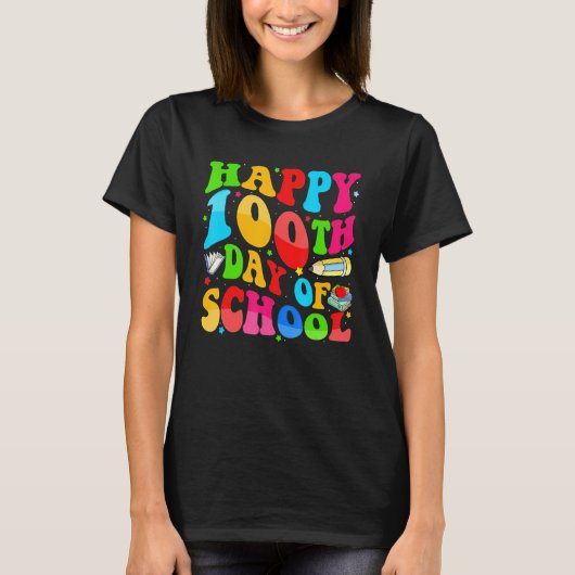 100 Days Of School Teacher And Student T-shirt (Voorkant)