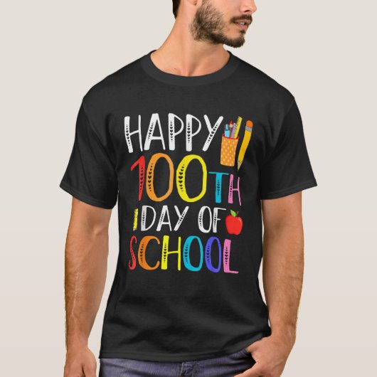 100 Days Of School Teacher And Student T-shirt (Voorkant)