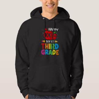 100 Days of School Teacher Girls Boys Third Grade  Hoodie