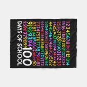 100 Days Of School Teacher Kids 100th Day Math Num Fleece Deken (Voorkant (Horizontaal))