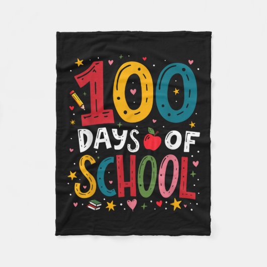 100 Days of School Teacher Kind Boys 2025 100th Fleece Deken (Voorkant)