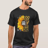 100 Days of School Teacher Virtual Learning Still  T-shirt (Voorkant)