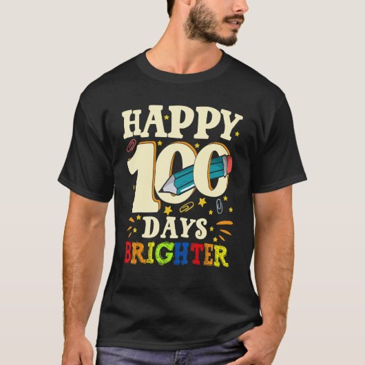 100 Days of School Teachers Kids Child Boys 100 Da T-shirt (Voorkant)