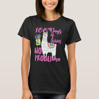 100 Days Of School Tees No Probllama Llama 100th D