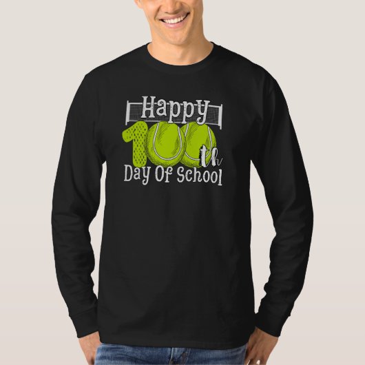 100 Days Of School Tennis Boys youth Happy 100th d T-shirt (Voorkant)
