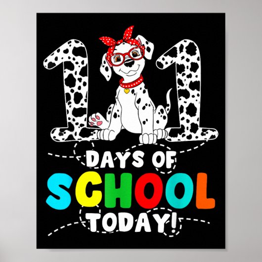 100 Days Of School Today Cute Dog Teacher Student  Poster (Voorkant)