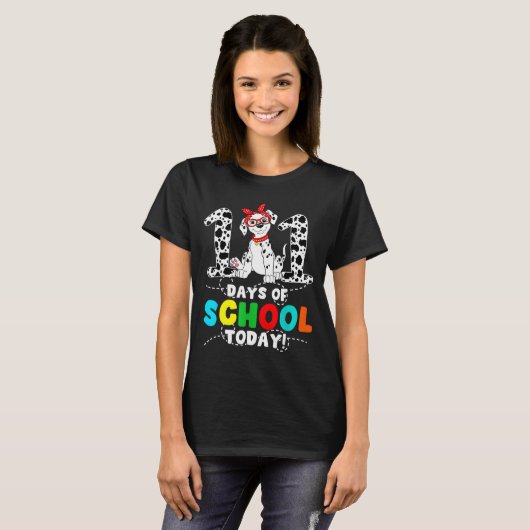 100 Days Of School Today Cute Dog Teacher Student T-shirt (Voorkant volledig)