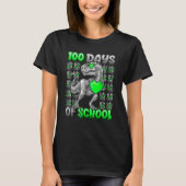 100 Days Of School Trex 100 Days Smarter 100th Day T-shirt (Voorkant)