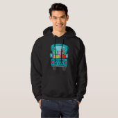 100 Days Of School Truck Pencil Apple Teacher Stud Hoodie (Voorkant volledig)