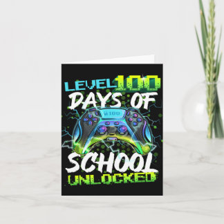 100 Days Of School Unlocked Gamer Boy Girl Video G Kaart