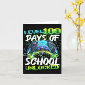 100 Days Of School Unlocked Gamer Boy Girl Video G Kaart (Gele Bloem)