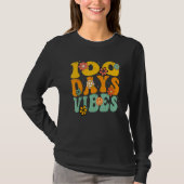 100 Days Of School Vibes 100th Day Of School Retro T-shirt (Voorkant)