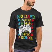 100 Days of School Video Games Controller Gaming K T-shirt (Voorkant)