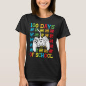 100 Days of School Video Games Controller Gaming K T-shirt (Voorkant)