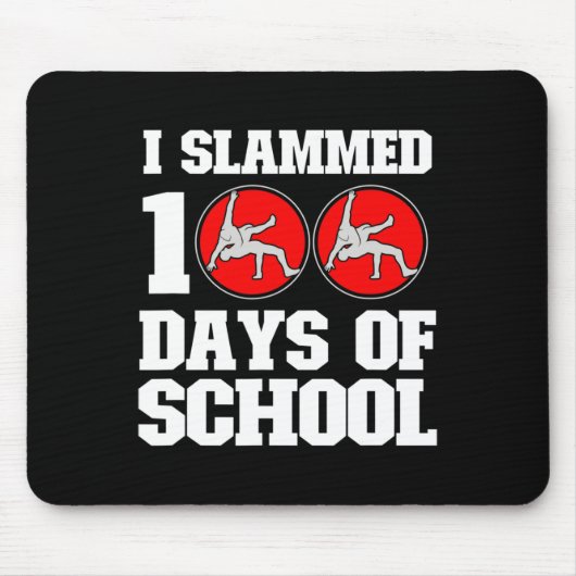 100 Days of School Wrestling 100th Day Boy aangeko Muismat (Voorkant)