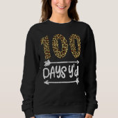 100 Days Of School Y'all Leopard Print 100th Teach Trui (Voorkant)