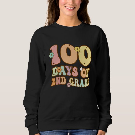 100 Days Of Second Grade Teacher 100th Day Of Scho Trui (Voorkant)