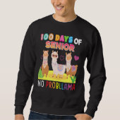 100 Days Of Senior No Probllama 100th Day School L Trui (Voorkant)